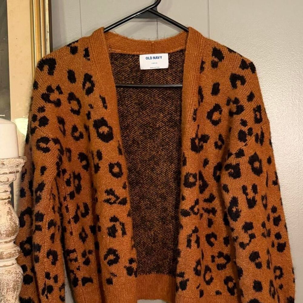 Old-navy Women's Orange and Brown Sweatshirt
